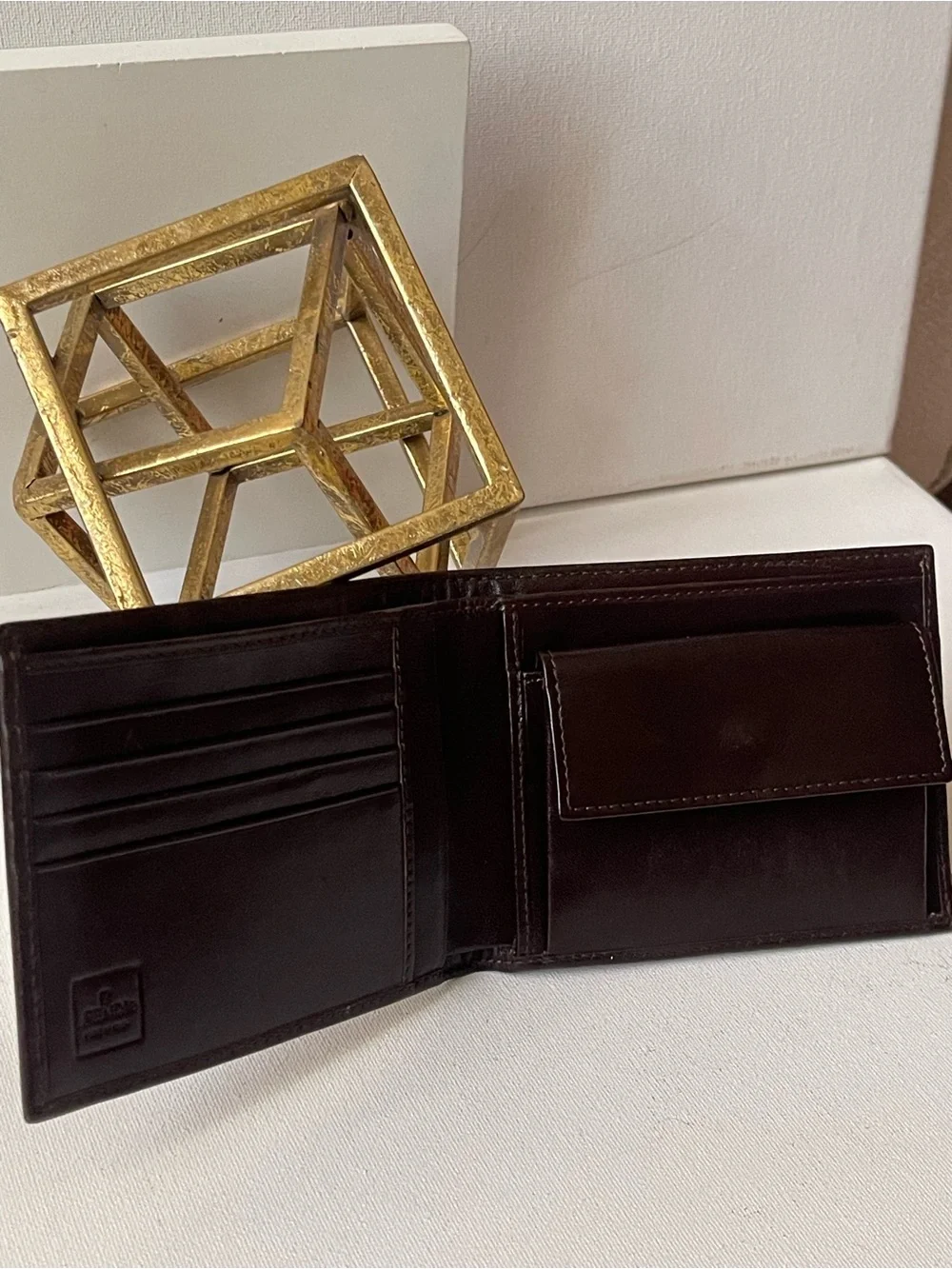 Fendi Brown Zucca Men's Leather Bifold Wallet Authentic Vintage